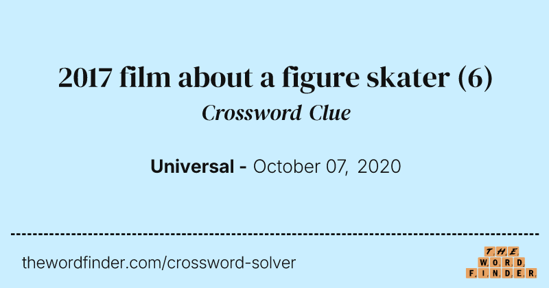 2017 film about a figure skater crossword clue image