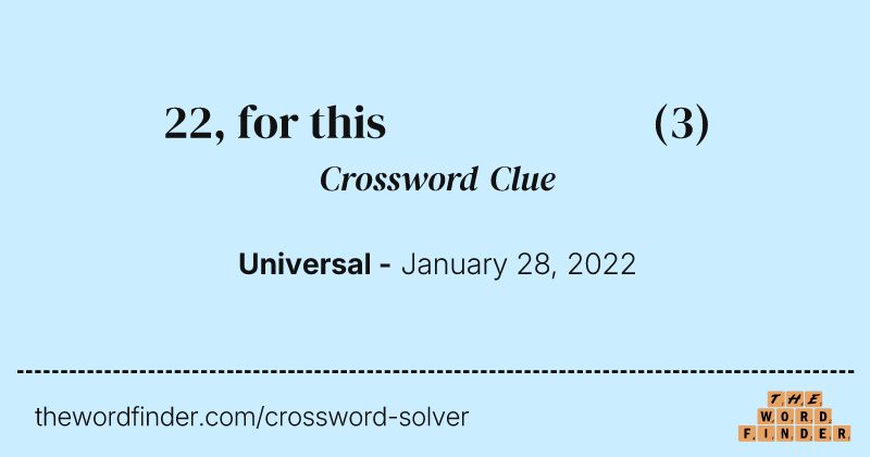 22, for this constructor crossword clue image