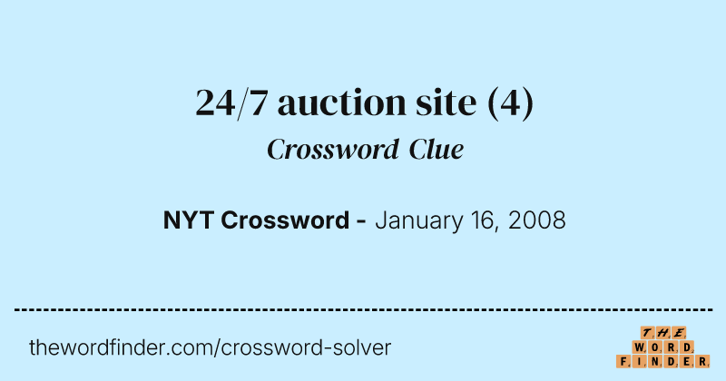 24/7 auction site crossword clue image