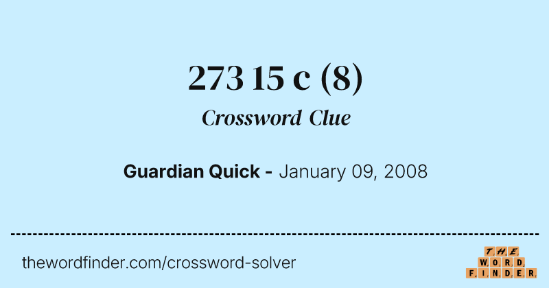 273 15 c crossword clue image