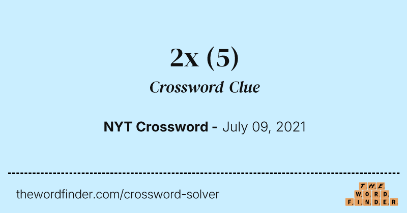 2x crossword clue image