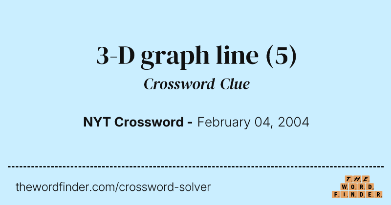 3-D graph line crossword clue image