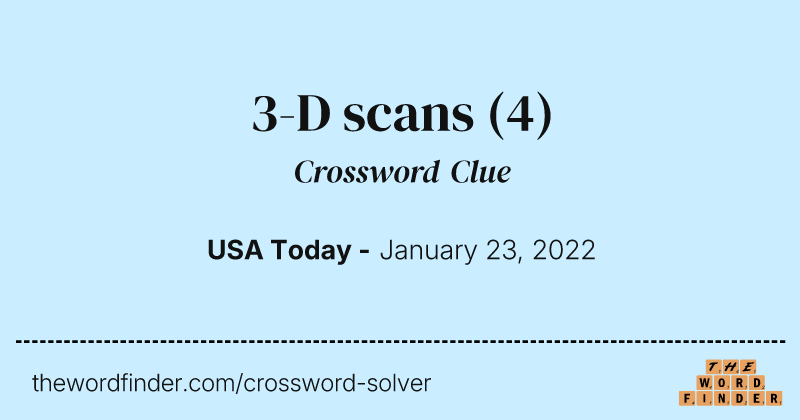 3-D scans crossword clue image