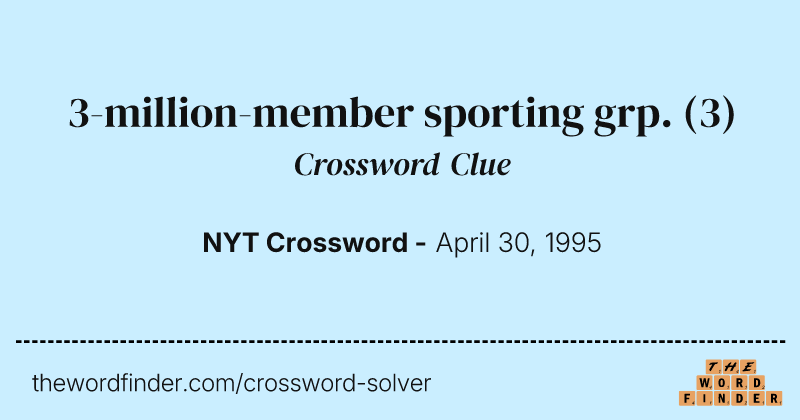 3-million-member sporting grp. crossword clue image