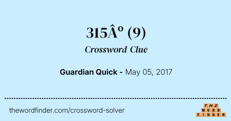 315º crossword clue image