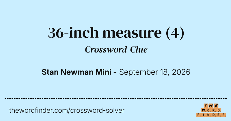 36-inch measure crossword clue image