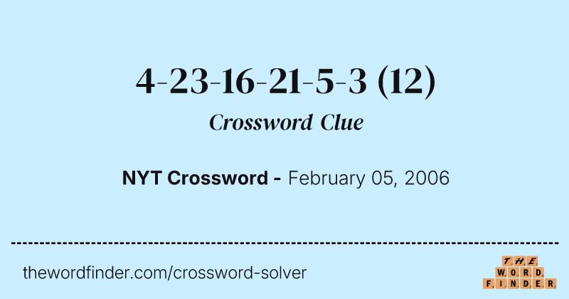 4-23-16-21-5-3 crossword clue image