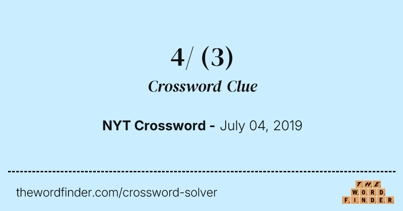 4/ crossword clue image