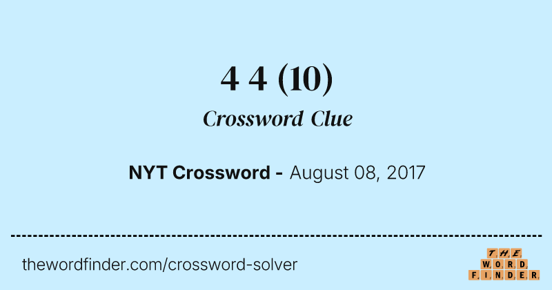 4 4 crossword clue image