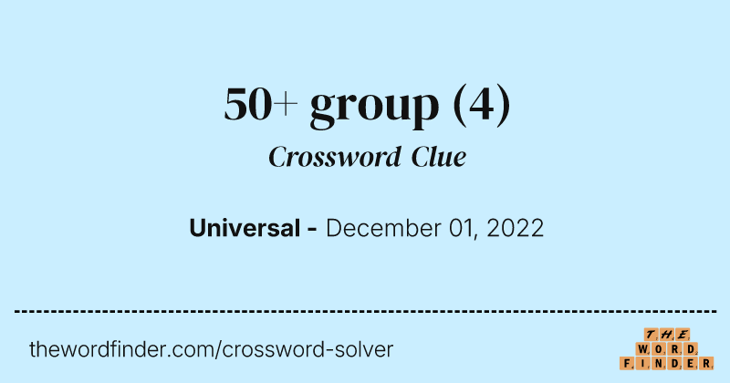 50+ group crossword clue image
