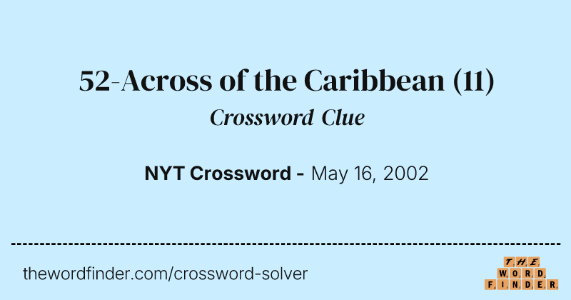 52-Across of the Caribbean crossword clue image