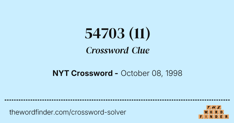 54703 crossword clue image