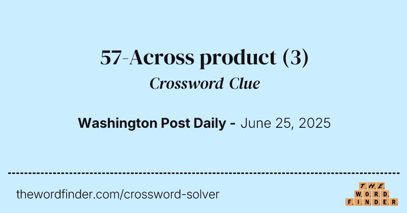 57-Across product crossword clue image