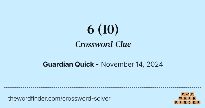 6 crossword clue image