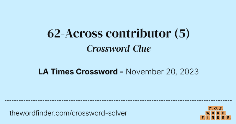 62-Across contributor crossword clue image