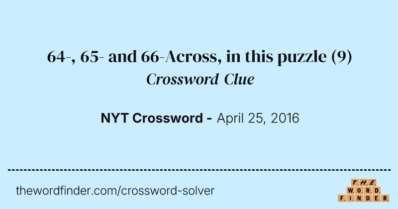 64-, 65- and 66-Across, in this puzzle crossword clue image