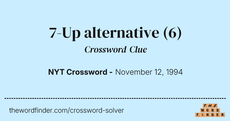 7-Up alternative crossword clue image