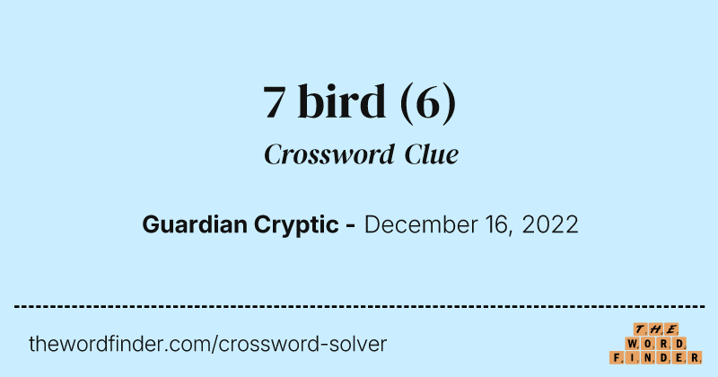 7 bird crossword clue image
