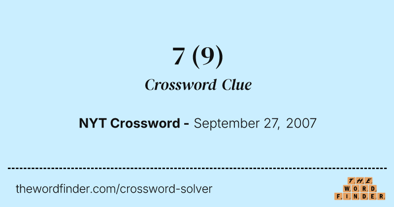7 crossword clue image