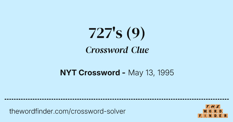 727's crossword clue image