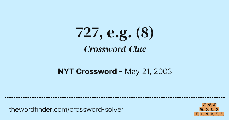 727, e.g. crossword clue image