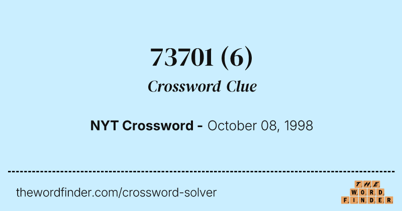 73701 crossword clue image
