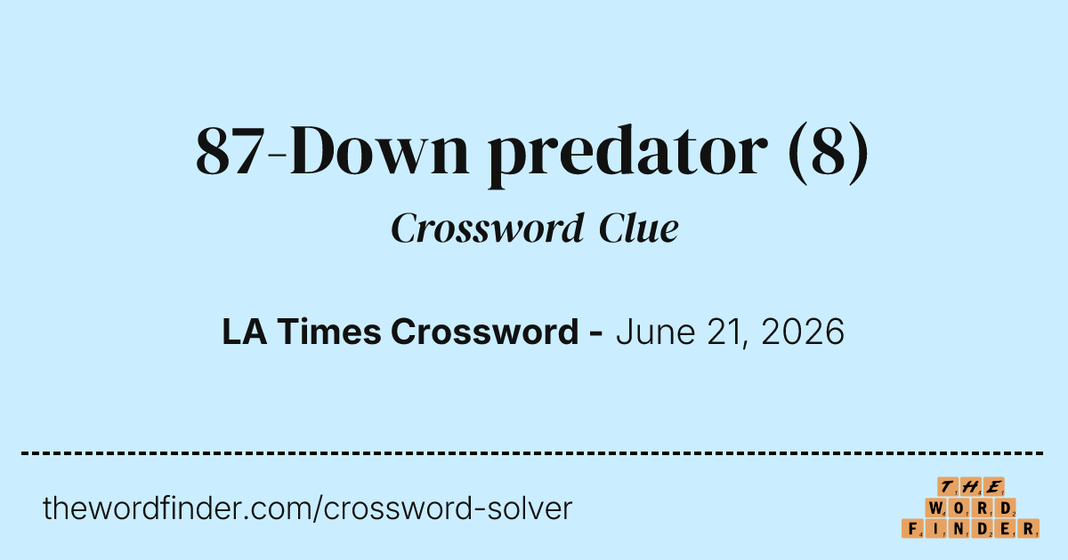 87-down-predator-crossword-clue
