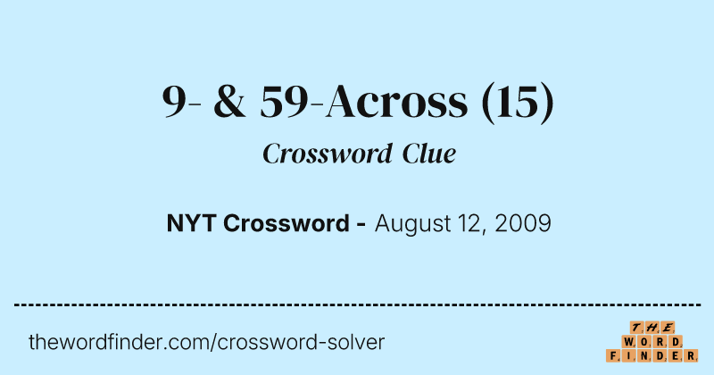 9- & 59-Across crossword clue image