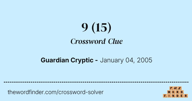 9 crossword clue image