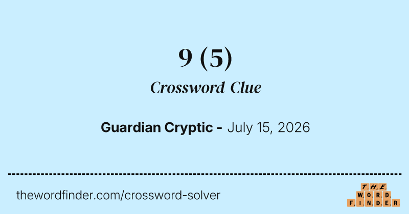 9 crossword clue image