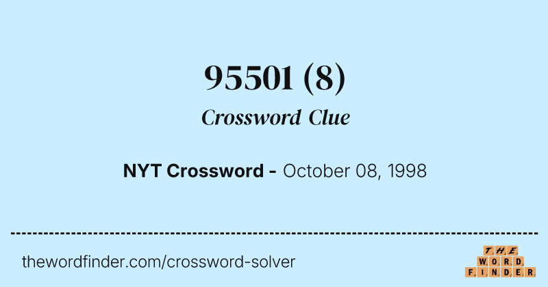 95501 crossword clue image
