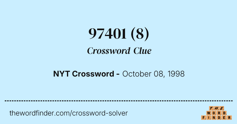 97401 crossword clue image