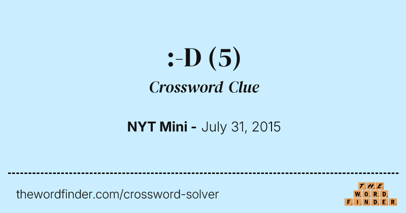 :-D crossword clue image