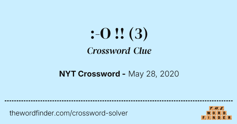 :-O !! crossword clue image