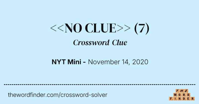<<NO CLUE>> crossword clue image