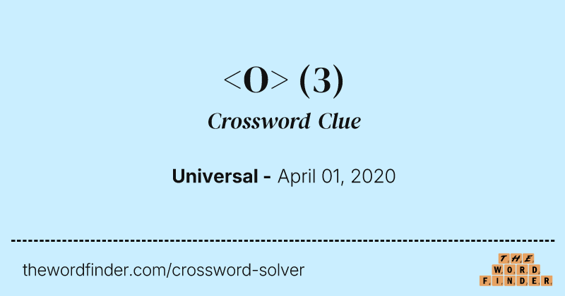 <O> crossword clue image