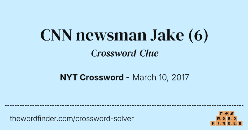 CNN newsman Jake crossword clue image
