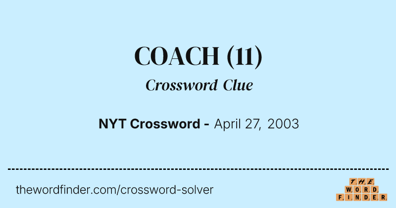 COACH crossword clue image