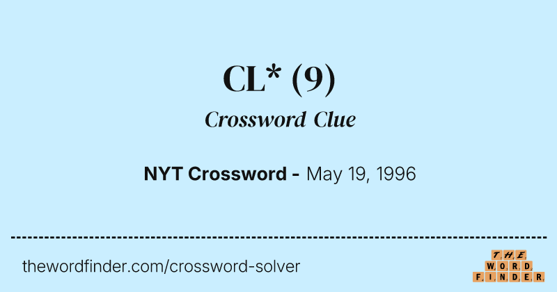CL* crossword clue image
