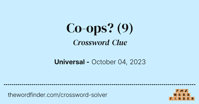 Co-ops? crossword clue image