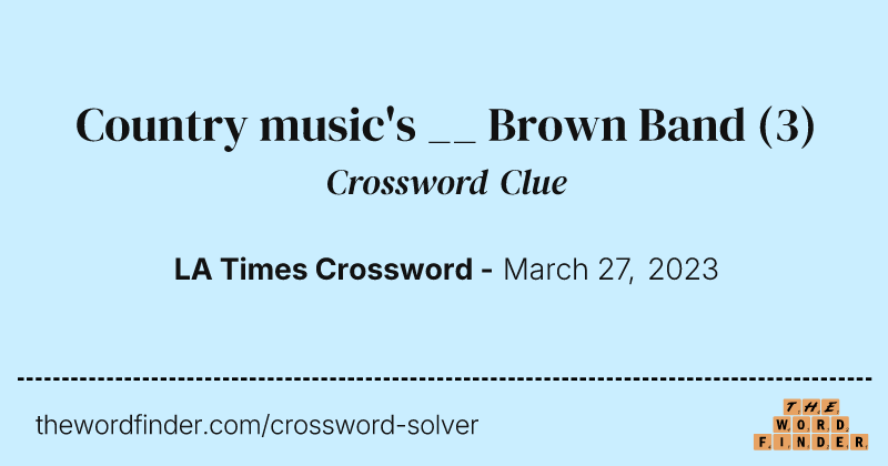 Country music's __ Brown Band crossword clue image