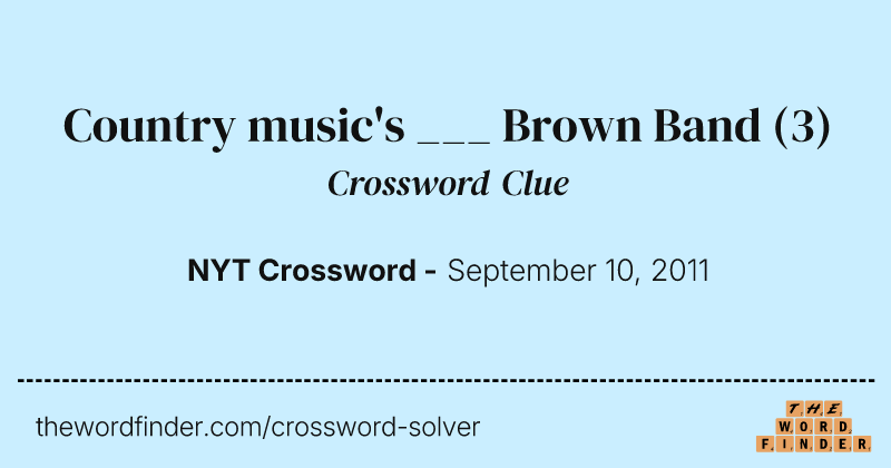 Country music's ___ Brown Band crossword clue image