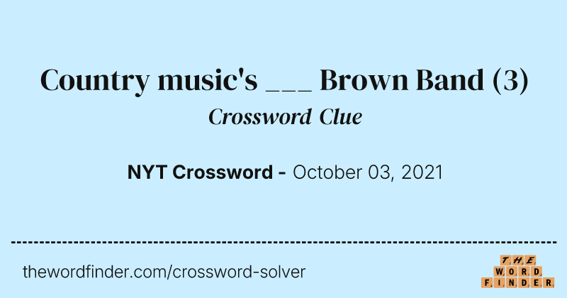 Country music's ___ Brown Band crossword clue image