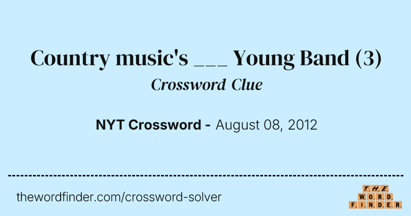 Country music's ___ Young Band crossword clue image