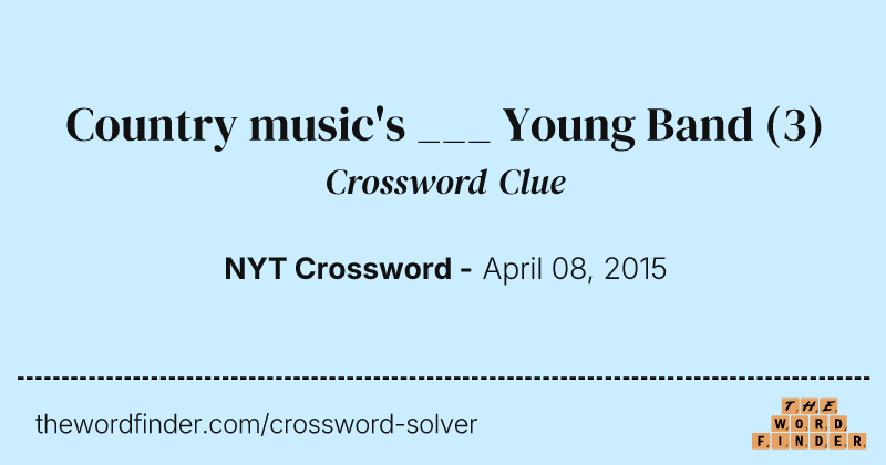 Country music's ___ Young Band crossword clue image