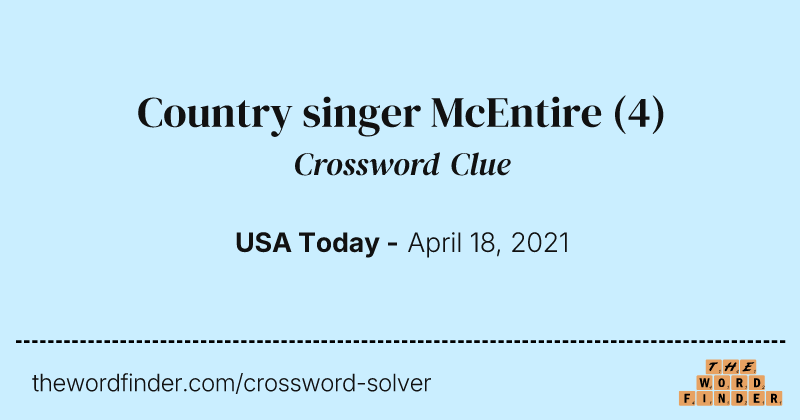 Country singer McEntire crossword clue image