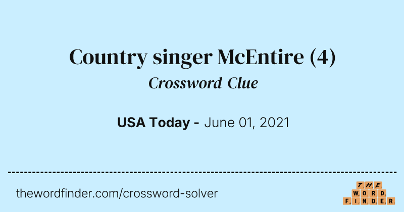 Country singer McEntire crossword clue image