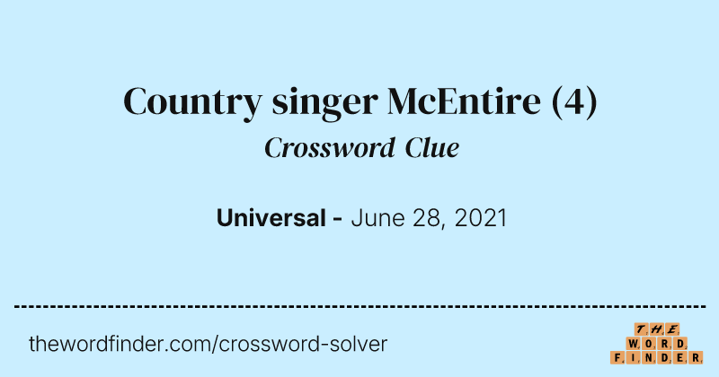 Country singer McEntire crossword clue image