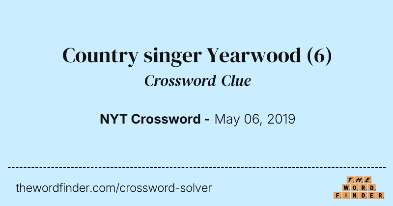 Country singer Yearwood crossword clue image