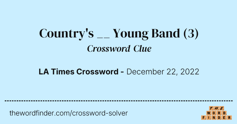 Country's __ Young Band crossword clue image